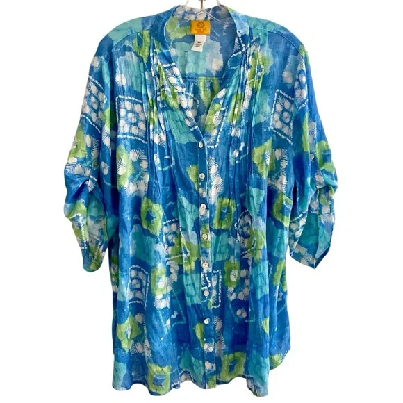 Ruby Rd. | Colorful Button-Up Blouse - Picture 1 of 14